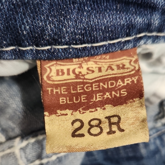 Big Star Women's Blue Boot Cut Jeans with Embellished Pockets - Picture 3 of 8